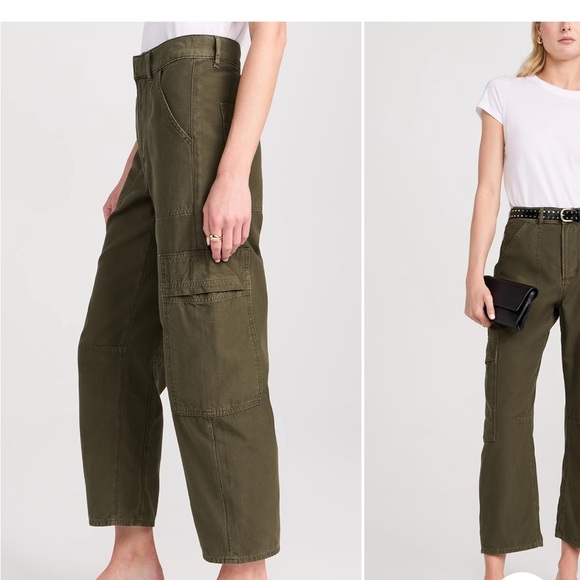 WORN ONCE Citizens of Humanity Marcelle Olive Green Cargo Utility Pants - Picture 2 of 13